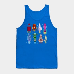 Rocket Ships Colorful Tank Top